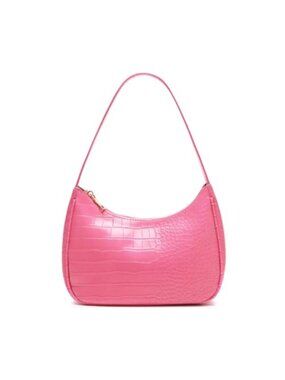 Shoulder Bags for Women, Cute Hobo Tote Handbag Mini Clutch Pink Purse